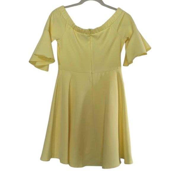 This Girl Fit and Flare dress Butter Yellow Tie Waist Size S Above knee Cocktail - Picture 4 of 14